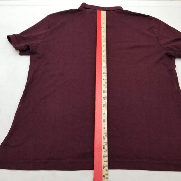 Nautica shirt Men's Interlock 2 Button Slim Fit Polo Short Sleeve Brown Size M - Picture 5 of 7